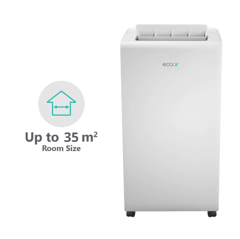 EcoAir 6-in-1 Portable Air Conditioner 12000 BTU with Smart App & Remote Control. Powerful Energy Saving Air Conditioning with Energy Efficiency Rating Class A | Free Window Seal Kit | Crystal MK2
